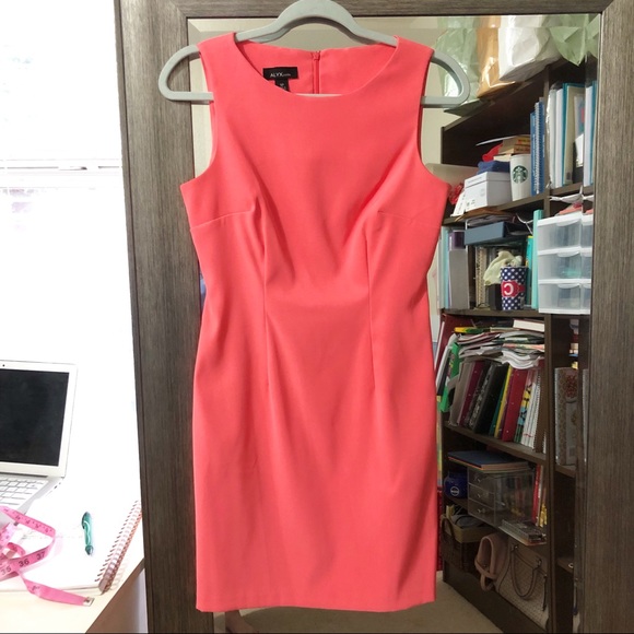 ALYX Petite Coral Sheath Career Dress Size 6P - Picture 2 of 5